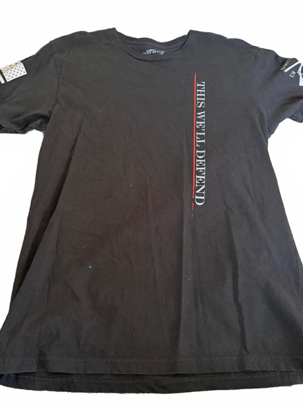 Grunt Style This We’ll Defend Black Graphic T-Shirt Size Large